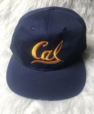 Vintage Cal Bears Ncaa Snapback Hat Cap Navy California Headware Los Angeles