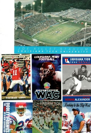 1982 - 2015 Louisiana Tech Bulldogs College Football Pocket Schedules & PC (25) 2