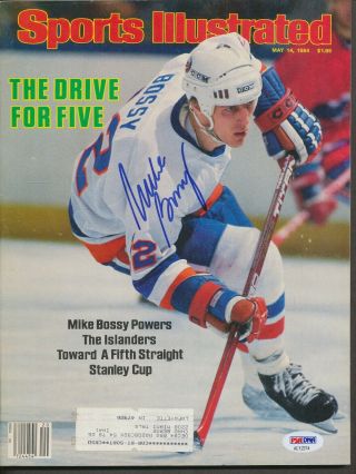 Mike Bossy Islanders Signed 5/14/84 Sports Illustrated Auto Psa/dna Ae12274
