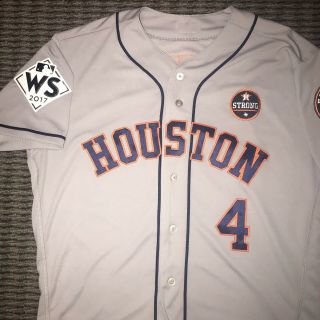 George Springer Houston Astros Game Worn Jersey World Series 2017 MLB Auth 2