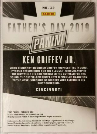 2019 Panini Father ' s Day Ken Griffey Jr.  Escher Squares /10 2