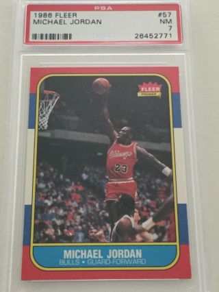 1986 Fleer Michael Jordan Psa 7