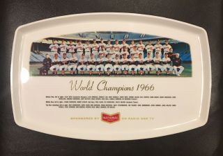 National Beer Baltimore Orioles 1966 World Series Champions 14 " X9 " Plate