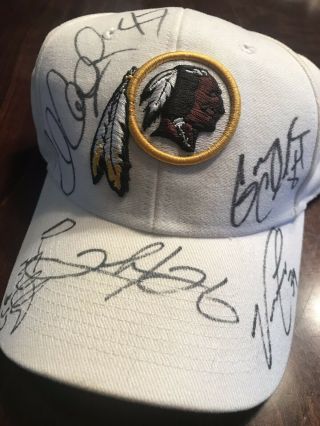 Signed Redskins Hat - Gary Clark 84,  Vernon Fox 39,  Chris Cooley 47 & More