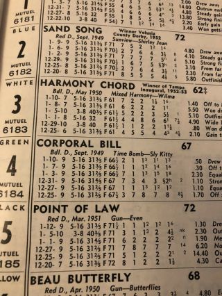Vintage Tampa Greyhound Program 1952/53 Meet 2