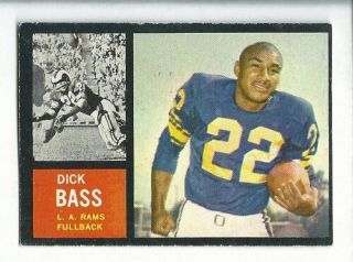 1962 Topps 80 Dick Bass Sp Los Angeles Rams Ex Additional Ship