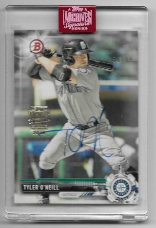 2019 Topps Archives Signature Tyler O " Neill Auto Rookie 2017 Bowman Mariner /99