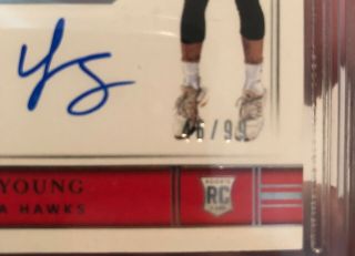 Trae Young 2018 - 19 National Treasures Rookie Patch Auto BGS 9.  5 46/99 RPA RC 4