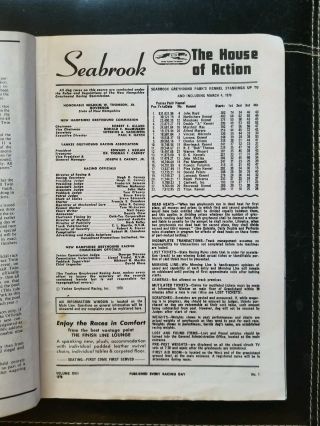 Seabrook Greyhound Park Official Racing Program Monday,  April3,  1978 Vintage @@ 2