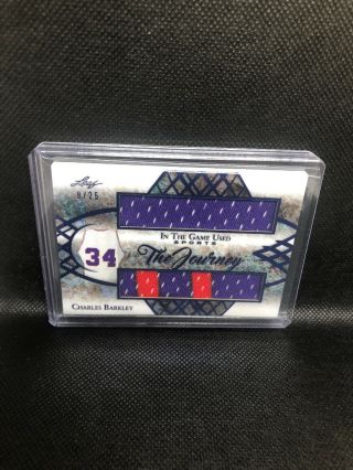Charles Barkley 2019 Leaf In The Game Fantastic Fabrics Jersey Patch /25
