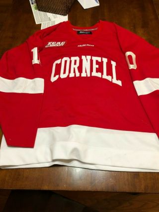 Cornell Road Game Worn Hockey Jersey 10 Bauer 54 Worn By Starrett Chi Draft 