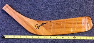 Vintage Hockey Stick Blade Hand Signed Jacques Lemaire W/ Nhl Canada Usa
