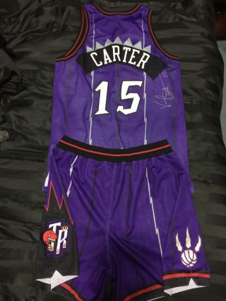 1998 - 99 Vince Carter Game Worn And Signed Jersey W/ Shorts 1986 - 87 Jordan