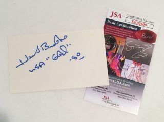 Herb Brooks 1980 Olympic Usa Gold Signed / Autographed Index Card - Jsa