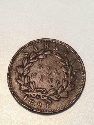 Sarawak One Cent 1890h