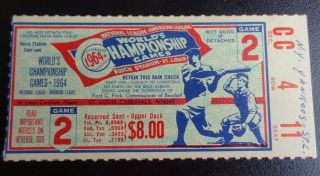 1964 World Series Game 2 Yankees Vs Cardinals Ticket Stub Mantle Mantle Gibson