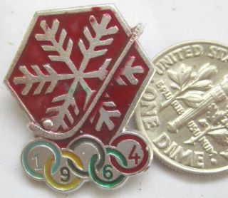Old Olympic Pin Innsbruck Austria 1964 Ussr Russian Hockey Bandy Metal