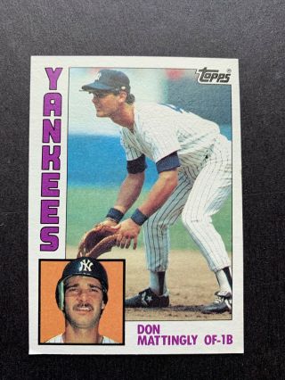 1984 Topps Don Mattingly Rookie Card - York Yankees 8 Baseball Card