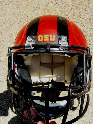 2017 Oregon State Beavers Game Football Orange Helmet - 23