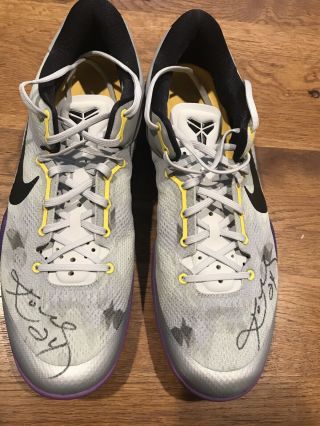 Kobe Bryant game worn dual signed shoes DC sports 2
