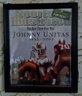 Johnny Unitas Sports Illustrated Cover In 8x10 Frame 2002