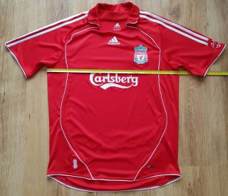 100 authentic Liverpool 2006 - 08 Adidas Carlsberg Vintage Shirt (9/10) 3