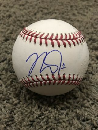 Angels Mike Trout Signed Autographed Game Romlb Baseball