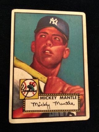 1952 Topps Mickey Mantle 311 Rookie Card Aged Rc Rp Fair To Poor
