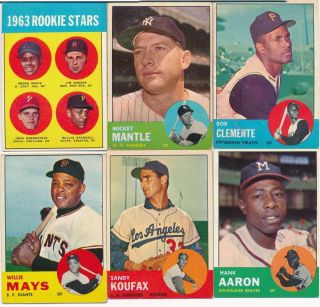 1963 Topps Near Complete Set (570/576) Vg To Ex No Rose Rc Es22