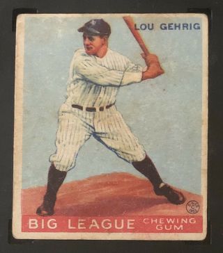 1933 Goudey Lou Gehrig SGC 40 / 3 Very Good 160 NY Yankees HOF 2