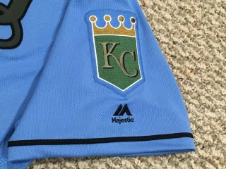 STOUT size 46 62 2018 Kansas City Royals game Jersey issued Memorial Day 5 Star 6