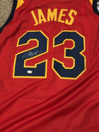 Lebron James Autographed Cleveland Cavaliers Jersey.  Comes With From Pinpoin