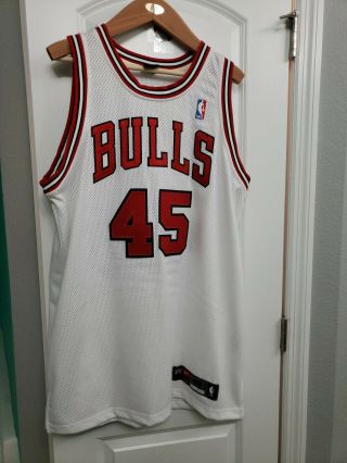 Nike Chicago Bulls 100 Authentic Sewn (rare) Michael Jordan Jersey 45