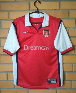 Arsenal Home Football Shirt 1999 - 2000 Kids L Jersey Soccer Nike