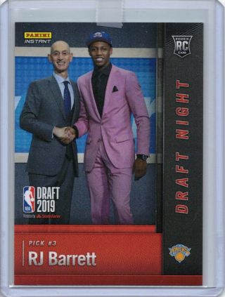 2019 - 20 Panini Instant Nba Basketball Rj Barrett Rookie Card - York Knicks