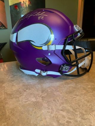 Kyle Rudolph Signed Minnesota Vikings Nfl Full Size Authentic Speed Helmet
