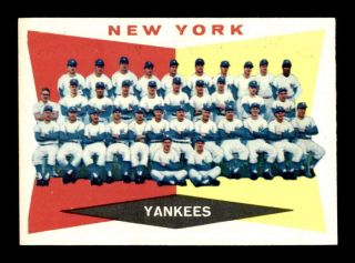1960 Topps 332 York Yankees Cl Exmt X1455022