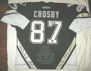 Sidney Crosby 87 Pittsburgh Penguins Authenticated Signed Hockey Jersey