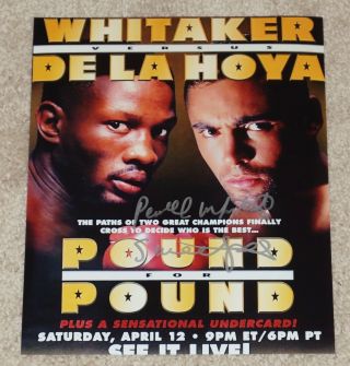 Pernell Whitaker " Sweetpea " Signed Boxing 8x10 Photo - Vs De La Hoya