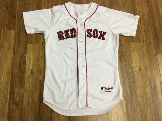 MENS 44 - Vtg MLB Boston Red Sox 15 Dustin Pedroia Majestic Sewn On Jersey USA 2
