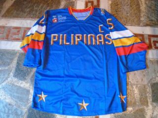 Iihf Philippines Game Issued Blue Jersey 25 Fuglister " C "