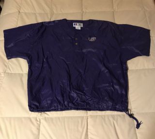 Vintage 90s Lsu Tigers Baseball Mens Xl Lightweight Vented Jacket Shirt Rainwear