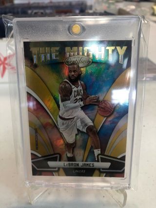 2018 - 19 Panini Certified Lebron James Gold /10 The Mighty Insert Lakers