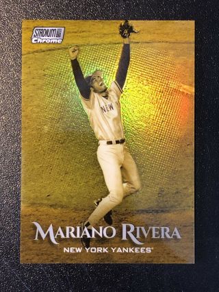 2019 Topps Stadium Club Mariano Rivera Gold Minted Chrome Refractor Scc - 7