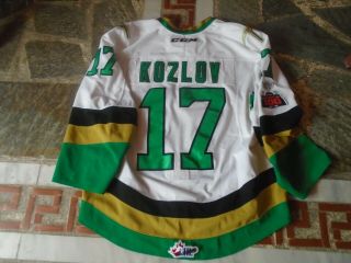 QHL VAL D ' OR FOREURS GAME WORN WHITE JERSEY 17 KOZLOV 2
