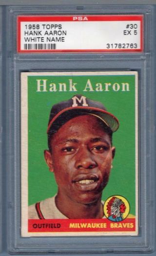 1958 Topps 30 Hank Aaron (31782763) Psa 5