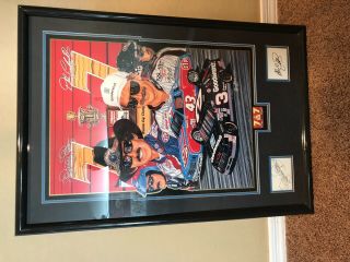 Nascar Legends Autograph - Richard Petty & Dale Earnhardt 7 Time Winston Champs