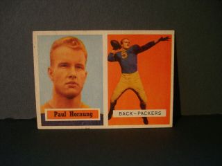Paul Hornung 1957 Topps Football 151 Rookie Green Bay Pakckers Hof Rc