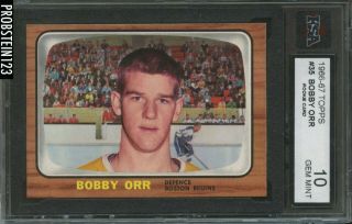 1966 Topps Hockey 35 Bobby Orr Rc Rookie Hof Razor Sharp Ksa 10 High End