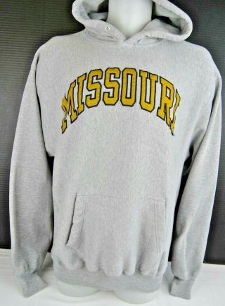 University Of Missouri Mizzou Tigers Pullover Hoodie Sweatshirt Adult Size Large